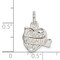 Sterling Silver Daughter Heart Charm &#x26; 18&#x22; Chain Jewerly 30.7mm x 23mm